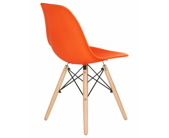 Стул обеденный LMZL-PP623, ножки светлый бук, цвет сиденья оранжевый, Вариант: ножки светлый бук, цвет сиденья оранжевый, изображение 5 | Интернет магазин мебели и декора LifeDekor