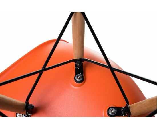 Стул обеденный LMZL-PP623, ножки светлый бук, цвет сиденья оранжевый, Вариант: ножки светлый бук, цвет сиденья оранжевый, изображение 9 | Интернет магазин мебели и декора LifeDekor