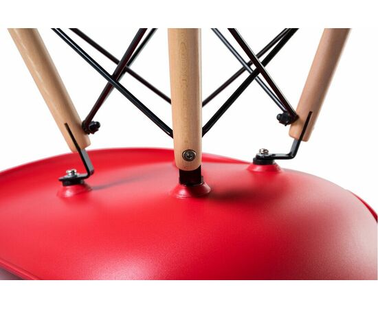 Стул обеденный LMZL-PP623, ножки светлый бук, цвет сиденья красный, Вариант: ножки светлый бук, цвет сиденья красный, изображение 8 | Интернет магазин мебели и декора LifeDekor