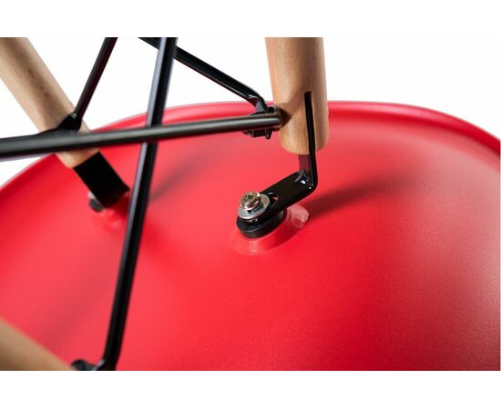 Стул обеденный LMZL-PP623, ножки светлый бук, цвет сиденья красный, Вариант: ножки светлый бук, цвет сиденья красный, изображение 9 | Интернет магазин мебели и декора LifeDekor