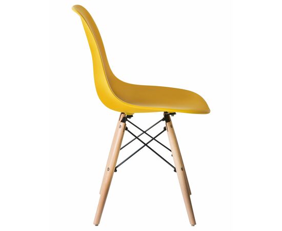 Стул обеденный LMZL-PP623, ножки светлый бук, цвет сиденья жёлтый, Вариант: ножки светлый бук, цвет сиденья жёлтый, изображение 3 | Интернет магазин мебели и декора LifeDekor