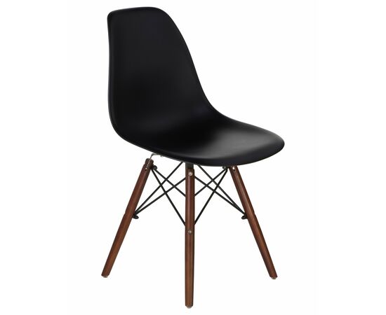 Стул обеденный LMZL-PP623, ножки тёмный бук, цвет сиденья чёрный, Вариант: ножки тёмный бук, цвет сиденья чёрный, изображение 2 | Интернет магазин мебели и декора LifeDekor
