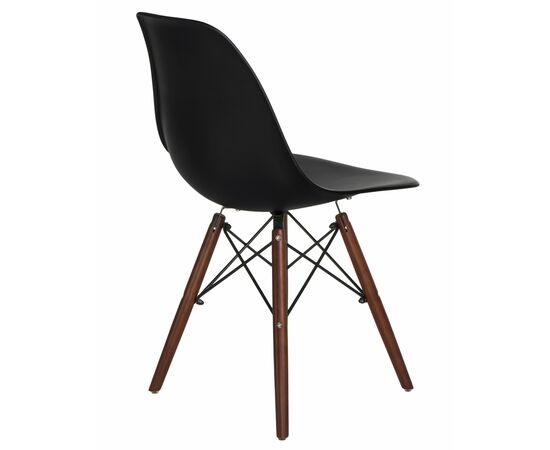 Стул обеденный LMZL-PP623, ножки тёмный бук, цвет сиденья чёрный, Вариант: ножки тёмный бук, цвет сиденья чёрный, изображение 4 | Интернет магазин мебели и декора LifeDekor