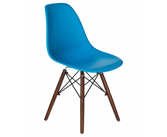 Стул обеденный LMZL-PP623, ножки тёмный бук, цвет сиденья голубой, Вариант: ножки тёмный бук, цвет сиденья голубой, изображение 2 | Интернет магазин мебели и декора LifeDekor