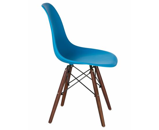 Стул обеденный LMZL-PP623, ножки тёмный бук, цвет сиденья голубой, Вариант: ножки тёмный бук, цвет сиденья голубой, изображение 3 | Интернет магазин мебели и декора LifeDekor