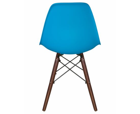 Стул обеденный LMZL-PP623, ножки тёмный бук, цвет сиденья голубой, Вариант: ножки тёмный бук, цвет сиденья голубой, изображение 5 | Интернет магазин мебели и декора LifeDekor