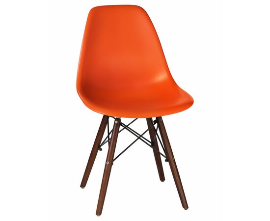 Стул обеденный LMZL-PP623, ножки тёмный бук, цвет сиденья оранжевый, Вариант: ножки тёмный бук, цвет сиденья оранжевый | Интернет магазин мебели и декора LifeDekor