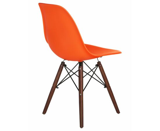 Стул обеденный LMZL-PP623, ножки тёмный бук, цвет сиденья оранжевый, Вариант: ножки тёмный бук, цвет сиденья оранжевый, изображение 4 | Интернет магазин мебели и декора LifeDekor