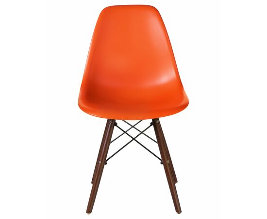 Стул обеденный LMZL-PP623, ножки тёмный бук, цвет сиденья оранжевый, Вариант: ножки тёмный бук, цвет сиденья оранжевый, изображение 6 | Интернет магазин мебели и декора LifeDekor