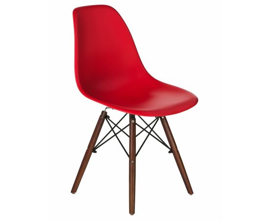 Стул обеденный LMZL-PP623, ножки тёмный бук, цвет сиденья красный, Вариант: ножки тёмный бук, цвет сиденья красный, изображение 2 | Интернет магазин мебели и декора LifeDekor