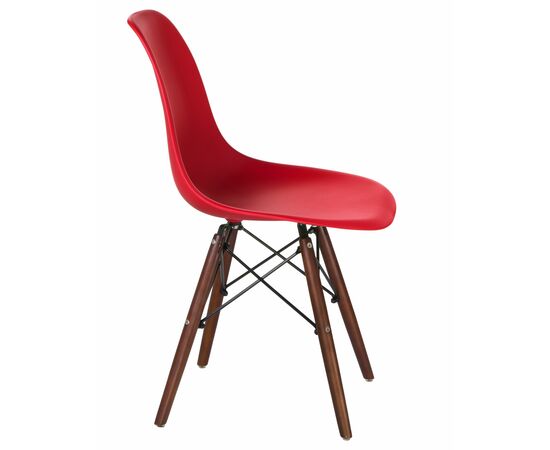 Стул обеденный LMZL-PP623, ножки тёмный бук, цвет сиденья красный, Вариант: ножки тёмный бук, цвет сиденья красный, изображение 3 | Интернет магазин мебели и декора LifeDekor