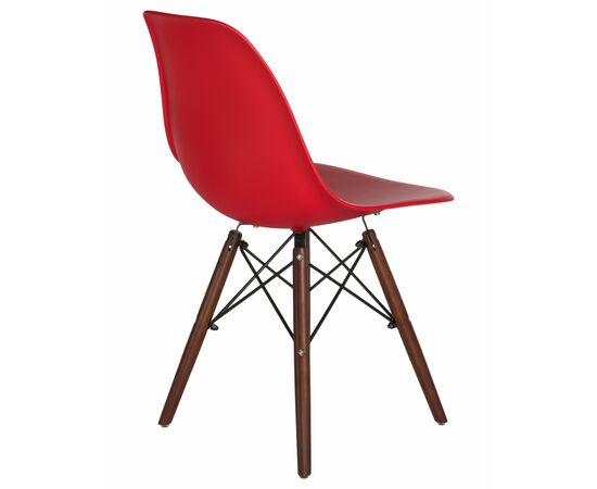 Стул обеденный LMZL-PP623, ножки тёмный бук, цвет сиденья красный, Вариант: ножки тёмный бук, цвет сиденья красный, изображение 4 | Интернет магазин мебели и декора LifeDekor