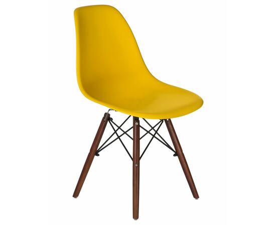 Стул обеденный LMZL-PP623, ножки тёмный бук, цвет сиденья жёлтый, Вариант: ножки тёмный бук, цвет сиденья жёлтый, изображение 2 | Интернет магазин мебели и декора LifeDekor