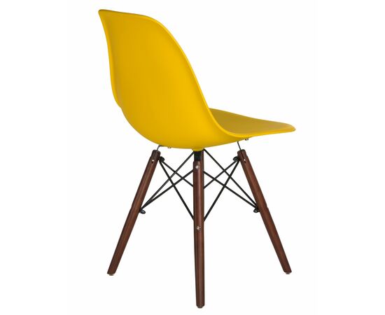 Стул обеденный LMZL-PP623, ножки тёмный бук, цвет сиденья жёлтый, Вариант: ножки тёмный бук, цвет сиденья жёлтый, изображение 4 | Интернет магазин мебели и декора LifeDekor