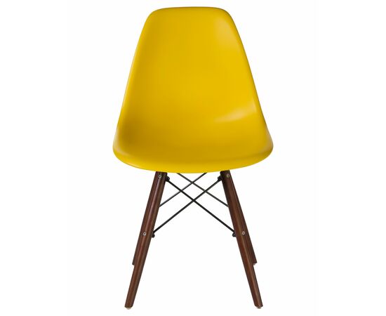 Стул обеденный LMZL-PP623, ножки тёмный бук, цвет сиденья жёлтый, Вариант: ножки тёмный бук, цвет сиденья жёлтый, изображение 6 | Интернет магазин мебели и декора LifeDekor