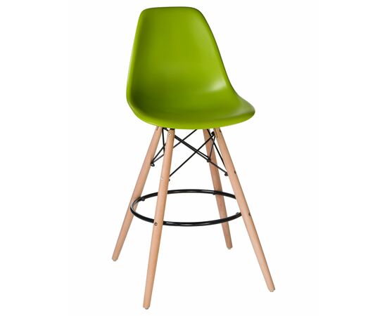 Стул барный LMZL-PP623G, ножки светлый бук, цвет сиденья салатовый, Вариант: ножки светлый бук, цвет сиденья салатовый | Интернет магазин мебели и декора LifeDekor