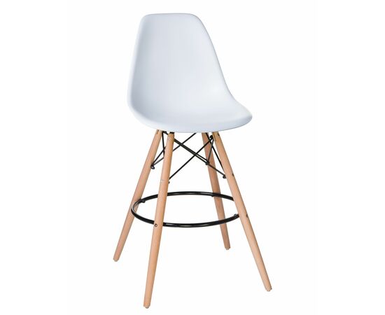 Стул барный LMZL-PP623G, ножки светлый бук, цвет сиденья белый, Вариант: ножки светлый бук, цвет сиденья белый | Интернет магазин мебели и декора LifeDekor