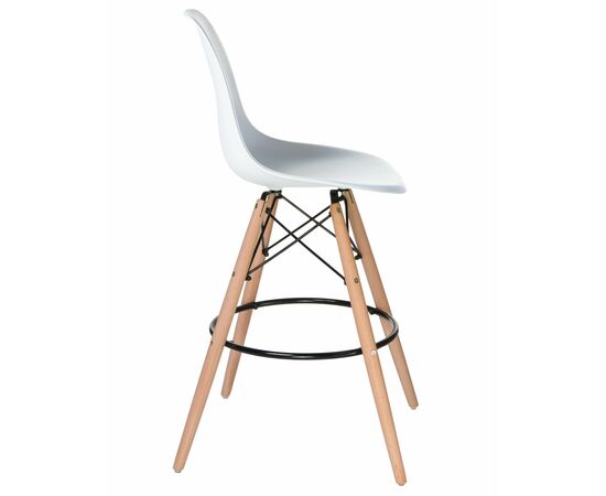 Стул барный LMZL-PP623G, ножки светлый бук, цвет сиденья белый, Вариант: ножки светлый бук, цвет сиденья белый, изображение 3 | Интернет магазин мебели и декора LifeDekor