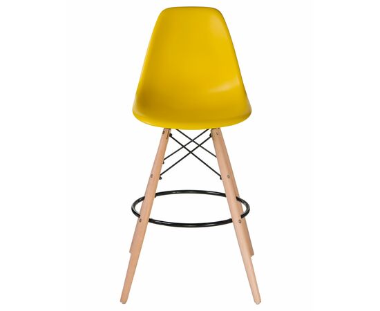 Стул барный LMZL-PP623G, ножки светлый бук, цвет сиденья жёлтый, Вариант: ножки светлый бук, цвет сиденья жёлтый, изображение 6 | Интернет магазин мебели и декора LifeDekor