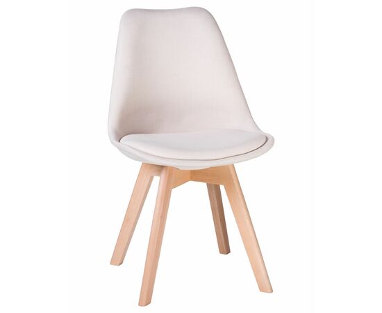 Стул обеденный LMZL-PP635-1, ножки светлый бук, цвет сиденья кремовый, Вариант: ножки светлый бук, цвет сиденья кремовый | Интернет магазин мебели и декора LifeDekor