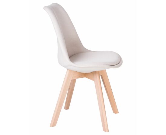 Стул обеденный LMZL-PP635-1, ножки светлый бук, цвет сиденья кремовый, Вариант: ножки светлый бук, цвет сиденья кремовый, изображение 3 | Интернет магазин мебели и декора LifeDekor