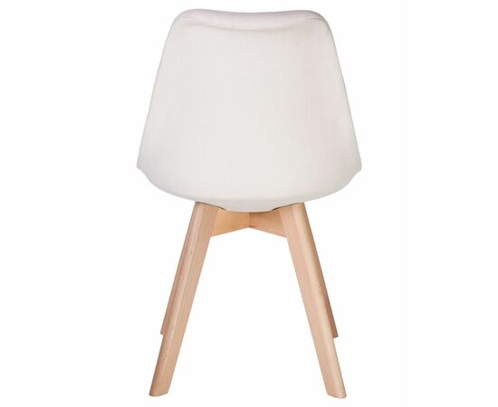 Стул обеденный LMZL-PP635-1, ножки светлый бук, цвет сиденья кремовый, Вариант: ножки светлый бук, цвет сиденья кремовый, изображение 5 | Интернет магазин мебели и декора LifeDekor