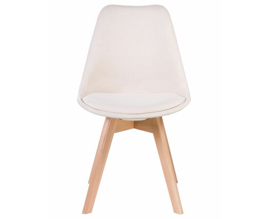 Стул обеденный LMZL-PP635-1, ножки светлый бук, цвет сиденья кремовый, Вариант: ножки светлый бук, цвет сиденья кремовый, изображение 6 | Интернет магазин мебели и декора LifeDekor