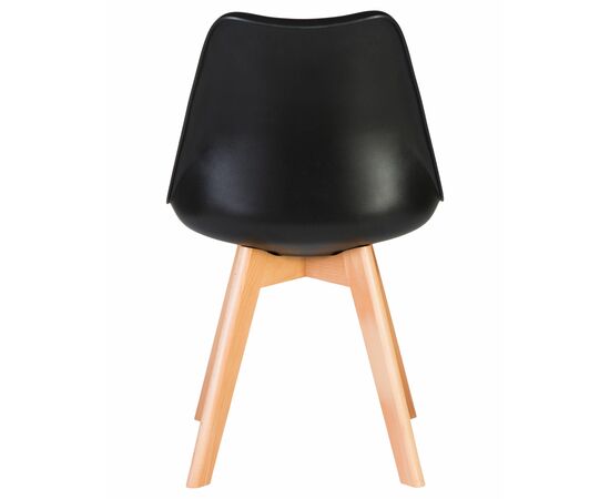 Стул обеденный DOBRIN JERRY SOFT, ножки светлый бук, цвет сиденья чёрный (B-03), Вариант: ножки светлый бук, цвет сиденья чёрный (B-03), изображение 5 | Интернет магазин мебели и декора LifeDekor