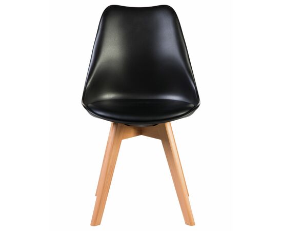 Стул обеденный DOBRIN JERRY SOFT, ножки светлый бук, цвет сиденья чёрный (B-03), Вариант: ножки светлый бук, цвет сиденья чёрный (B-03), изображение 6 | Интернет магазин мебели и декора LifeDekor