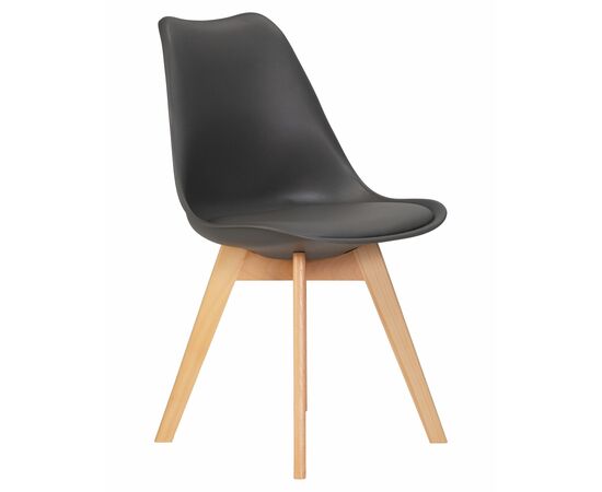 Стул обеденный DOBRIN JERRY SOFT, ножки светлый бук, цвет сиденья темно-серый (G-04), Вариант: ножки светлый бук, цвет сиденья темно-серый (G-04), изображение 2 | Интернет магазин мебели и декора LifeDekor