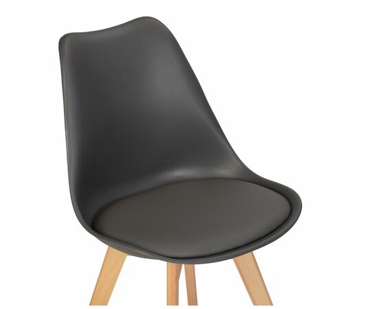 Стул обеденный DOBRIN JERRY SOFT, ножки светлый бук, цвет сиденья темно-серый (G-04), Вариант: ножки светлый бук, цвет сиденья темно-серый (G-04), изображение 7 | Интернет магазин мебели и декора LifeDekor