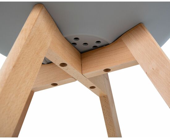 Стул обеденный DOBRIN JERRY SOFT, ножки светлый бук, цвет сиденья светло-серый (GR-01), Вариант: ножки светлый бук, цвет сиденья светло-серый (GR-01), изображение 9 | Интернет магазин мебели и декора LifeDekor