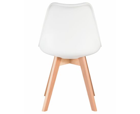 Стул обеденный DOBRIN JERRY SOFT, ножки светлый бук, цвет сиденья белый (W-02), Вариант: ножки светлый бук, цвет сиденья белый (W-02), изображение 5 | Интернет магазин мебели и декора LifeDekor