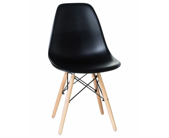 Стул обеденный DOBRIN DSW, ножки светлый бук, цвет чёрный (B-03), Вариант: ножки светлый бук, цвет чёрный (B-03) | Интернет магазин мебели и декора LifeDekor