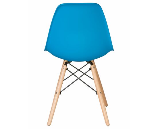 Стул обеденный DOBRIN DSW, ножки светлый бук, цвет голубой (BE-02), Вариант: ножки светлый бук, цвет голубой (BE-02), изображение 5 | Интернет магазин мебели и декора LifeDekor