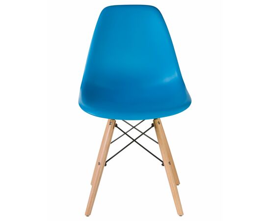 Стул обеденный DOBRIN DSW, ножки светлый бук, цвет голубой (BE-02), Вариант: ножки светлый бук, цвет голубой (BE-02), изображение 6 | Интернет магазин мебели и декора LifeDekor