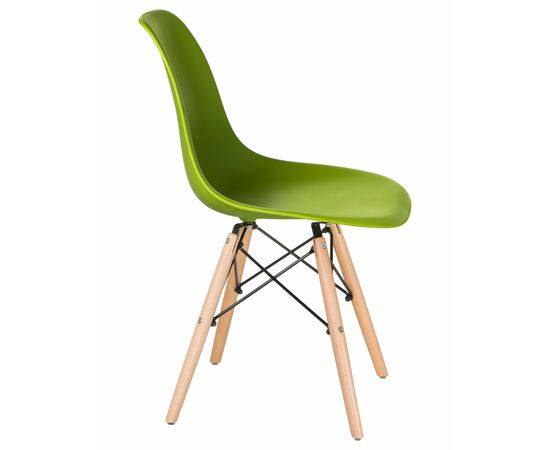 Стул обеденный DOBRIN DSW, ножки светлый бук, цвет салатовый (G-08), Вариант: ножки светлый бук, цвет салатовый (G-08), изображение 3 | Интернет магазин мебели и декора LifeDekor