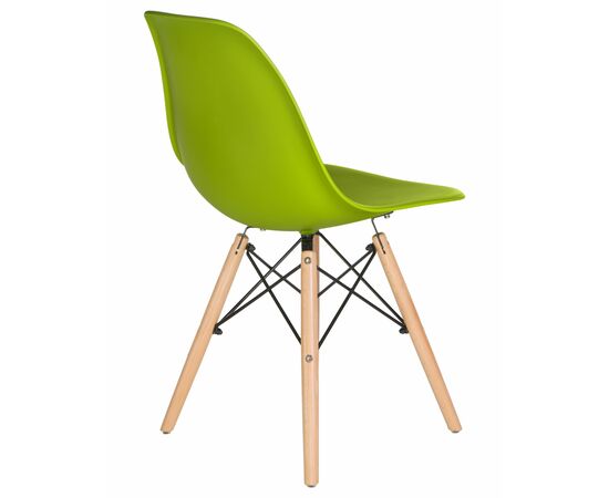 Стул обеденный DOBRIN DSW, ножки светлый бук, цвет салатовый (G-08), Вариант: ножки светлый бук, цвет салатовый (G-08), изображение 4 | Интернет магазин мебели и декора LifeDekor