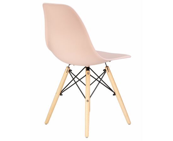 Стул обеденный DOBRIN DSW, ножки светлый бук, цвет светло-розовый (PK-02), Вариант: ножки светлый бук, цвет светло-розовый (PK-02), изображение 4 | Интернет магазин мебели и декора LifeDekor