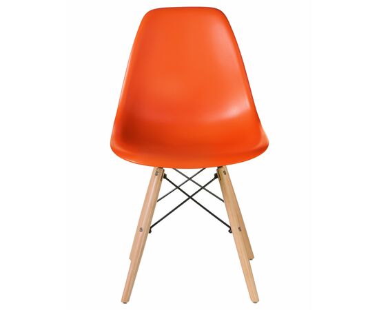 Стул обеденный DOBRIN DSW, ножки светлый бук, цвет оранжевый (O-02), Вариант: ножки светлый бук, цвет оранжевый (O-02), изображение 7 | Интернет магазин мебели и декора LifeDekor