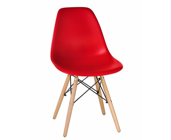 Стул обеденный DOBRIN DSW, ножки светлый бук, цвет красный (R-02), Вариант: ножки светлый бук, цвет красный (R-02) | Интернет магазин мебели и декора LifeDekor