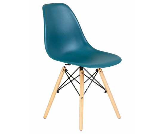 Стул обеденный DOBRIN DSW, ножки светлый бук, цвет морской волны (G-05), Вариант: ножки светлый бук, цвет морской волны (G-05), изображение 2 | Интернет магазин мебели и декора LifeDekor