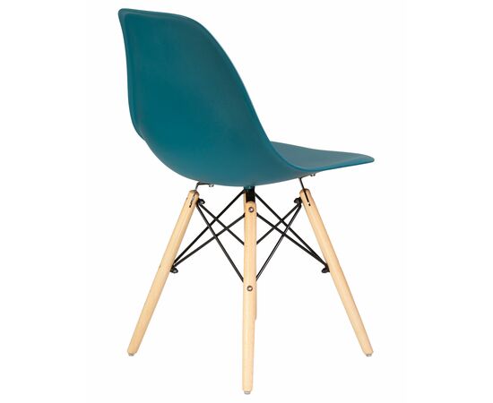 Стул обеденный DOBRIN DSW, ножки светлый бук, цвет морской волны (G-05), Вариант: ножки светлый бук, цвет морской волны (G-05), изображение 4 | Интернет магазин мебели и декора LifeDekor