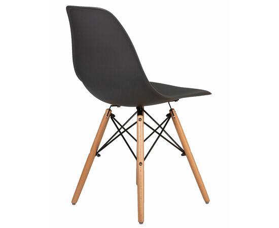 Стул обеденный DOBRIN DSW, ножки светлый бук, цвет тёмно-серый (GR-04), Вариант: ножки светлый бук, цвет тёмно-серый (GR-04), изображение 4 | Интернет магазин мебели и декора LifeDekor