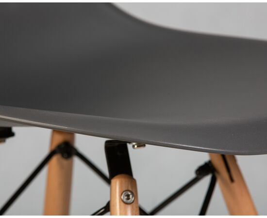 Стул обеденный DOBRIN DSW, ножки светлый бук, цвет тёмно-серый (GR-04), Вариант: ножки светлый бук, цвет тёмно-серый (GR-04), изображение 8 | Интернет магазин мебели и декора LifeDekor