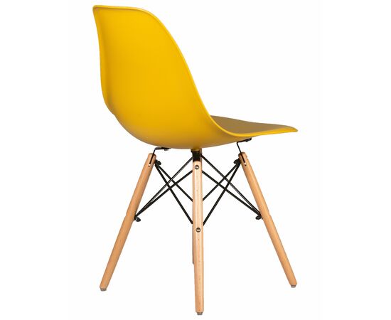 Стул обеденный DOBRIN DSW, ножки светлый бук, цвет горчичный (Y-03), Вариант: ножки светлый бук, цвет горчичный (Y-03), изображение 4 | Интернет магазин мебели и декора LifeDekor