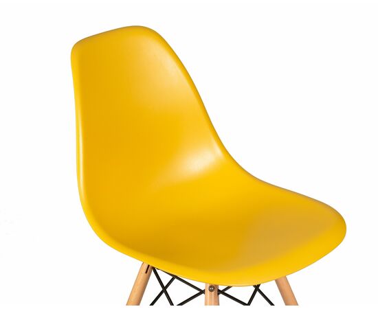 Стул обеденный DOBRIN DSW, ножки светлый бук, цвет горчичный (Y-03), Вариант: ножки светлый бук, цвет горчичный (Y-03), изображение 7 | Интернет магазин мебели и декора LifeDekor