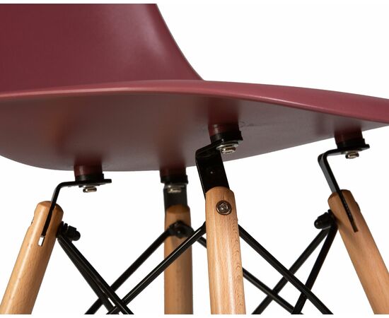 Стул обеденный DOBRIN DSW, ножки светлый бук, цвет сливовый (R-13), Вариант: ножки светлый бук, цвет сливовый (R-13), изображение 8 | Интернет магазин мебели и декора LifeDekor