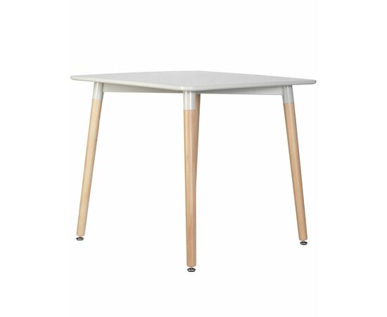 Стол обеденный DOBRIN SERRA, ножки светлый бук, столешница светло-серая, Вариант: ножки светлый бук, столешница светло-серая, изображение 2 | Интернет магазин мебели и декора LifeDekor