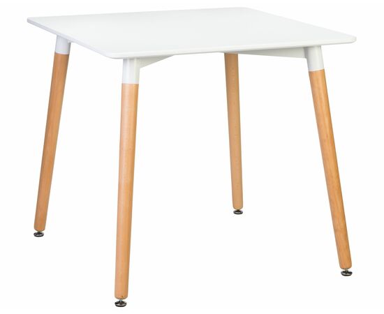 Стол обеденный DOBRIN SERRA, ножки светлый бук, столешница белая, Вариант: ножки светлый бук, столешница белая | Интернет магазин мебели и декора LifeDekor